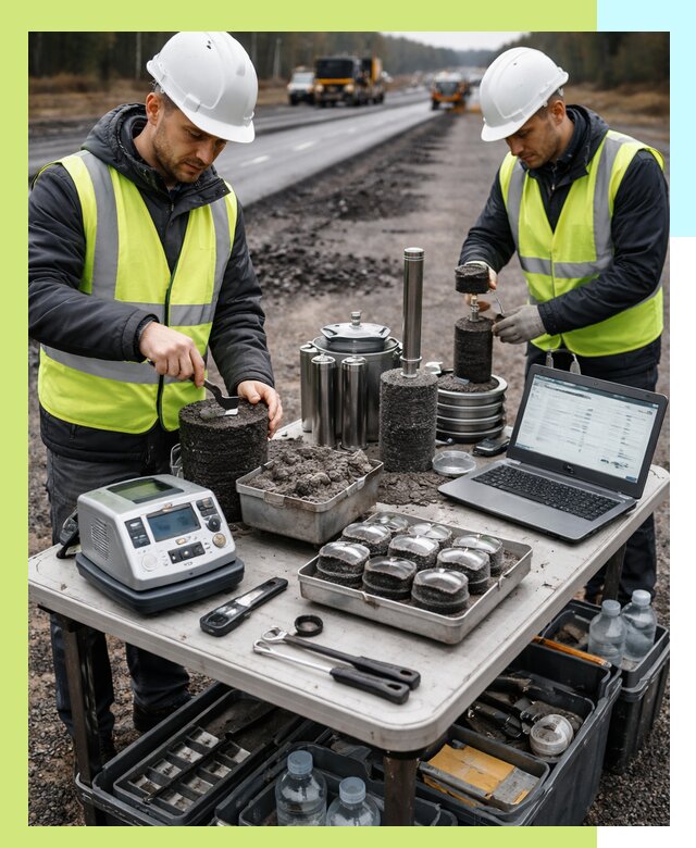 Сертификация асфальта: испытания и подтверждение в Домодедове