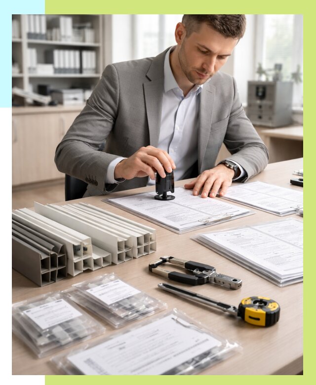 Сертификация ПВХ продукции в Домодедове от 8947 р., Алешин-Дмд