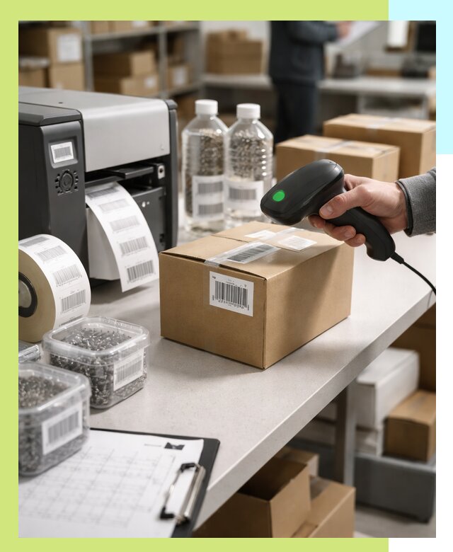 Штрихкодирование продукции и маркировка для продажи в Домодедове
