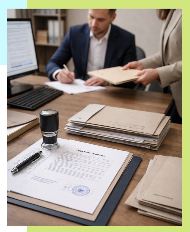 Отказное письмо для таможни в Домодедове от 3158 р, Алешин-Дмд