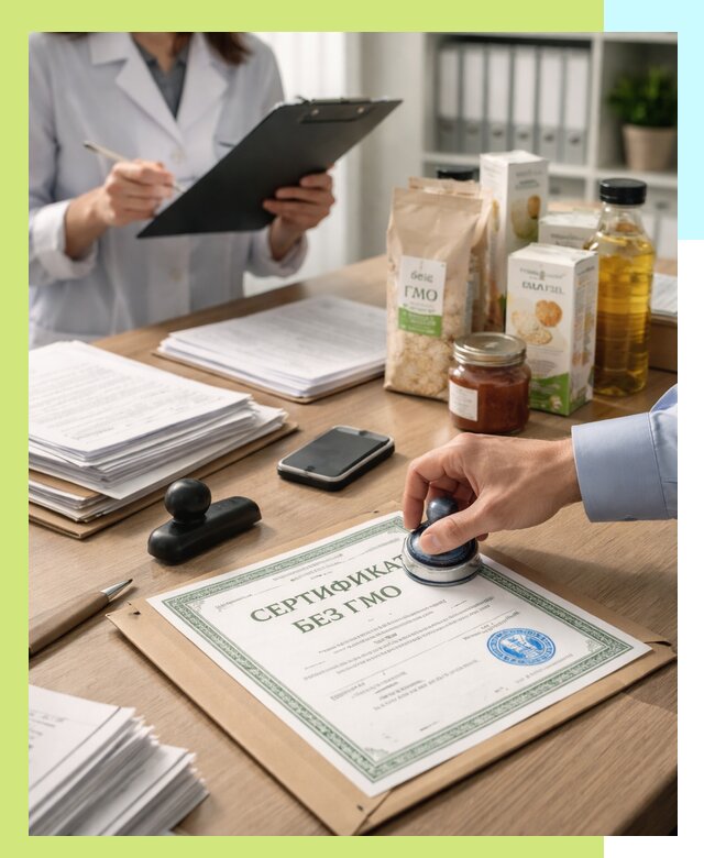 Получение сертификата Без ГМО для продукции в Домодедове